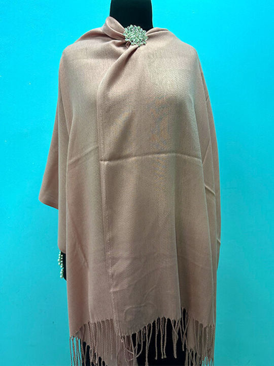 Frauen Wollschal Beige