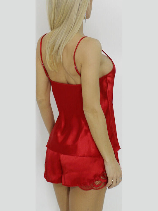 Pantaloni Pijamale pentru Femei Red