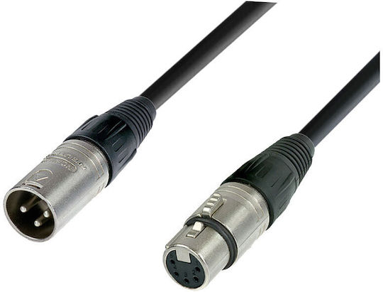 Prostage Cablu XLR de sex masculin - XLR de sex feminin Negru 1m DMX-F5-01