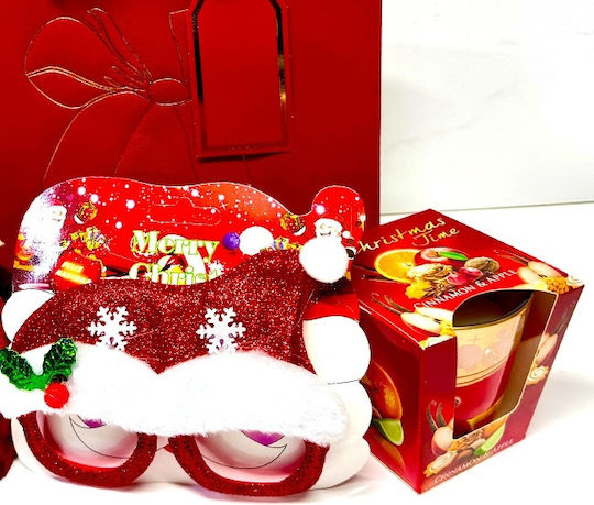 Pachet Secret Santa Ornament Înger Lumânare Parfumată De Sezon Ochelari Amuzanți Tematici În Sac Cadou