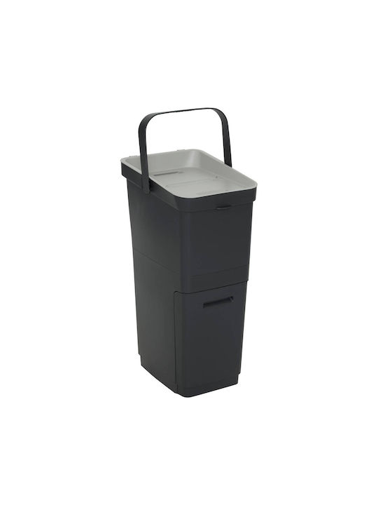 5Five Abfalleimer Recycling Kunststoff Schwarz 39.2x29x39cm 1Stück