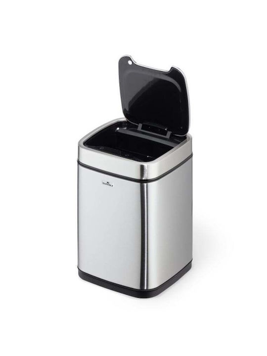 Durable Κάδος Απορριμμάτων Μεταλλικός Ασημί 6lt