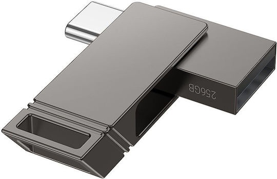 Hoco 64GB USB 2.0 Stick cu conexiune USB-A & USB-C Negru