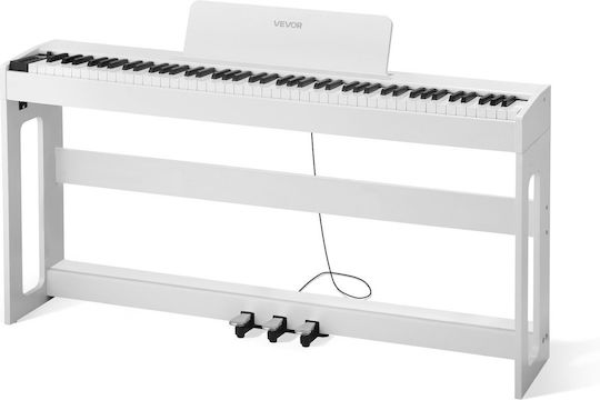 Vevor Electric Stage Piano QPZBZSZCGQ880XRFQ001V2 with 88 Weighted Keys White