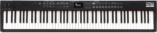 Roland Electric Stage Piano RD-88 with 88 Weighted Keys Built-in Speakers and Connection with Headphones and Computer Black