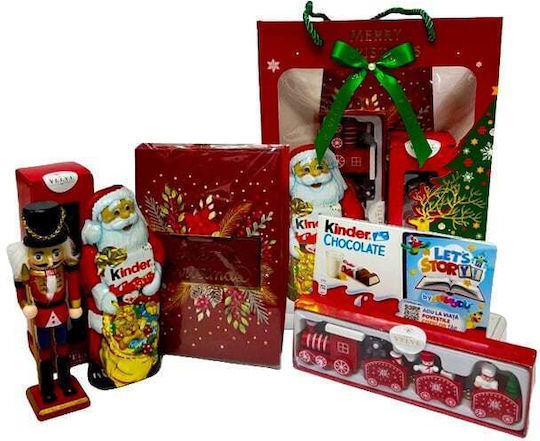 Pachet De Crăciun Figurina Spargător De Nuci Card Muzical De Crăciun Ornament Tren Festiv Dulciuri Pentru Copii Ambalate În Pungă Cadou Roșie