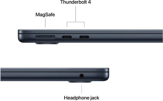 Apple MacBook Air 13.6 Inches IPS Retina Display Model with 24GB Memory Capacity 1TB SSD 10-Core GPU with Apple Charger 35W Dual Port Midnight International English Keyboard