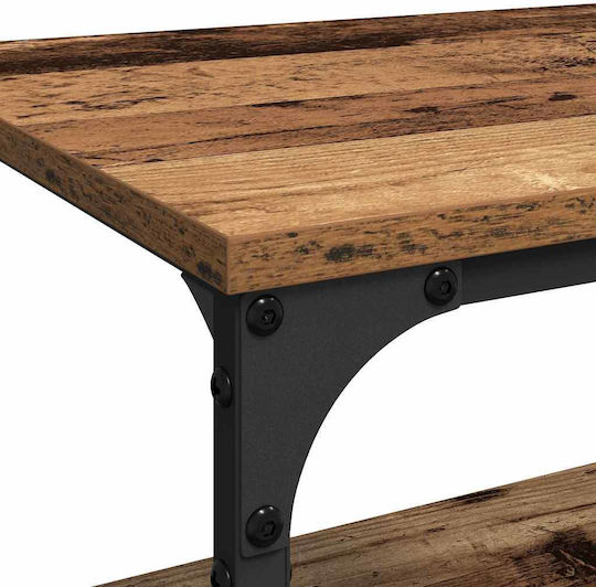 vidaXL Troleu De Bucătărie Din Lemn Cu 3 Locuri Maro 60x41x76cm