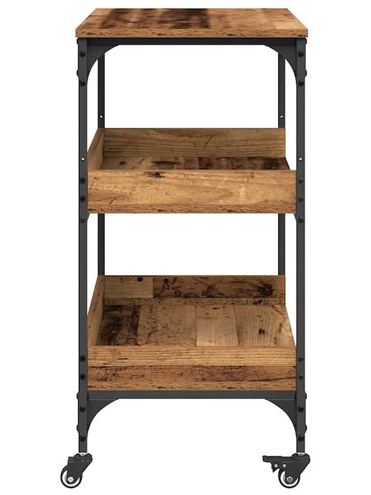 vidaXL Kitchen Trolley Wooden Brown 60x41x80.5cm