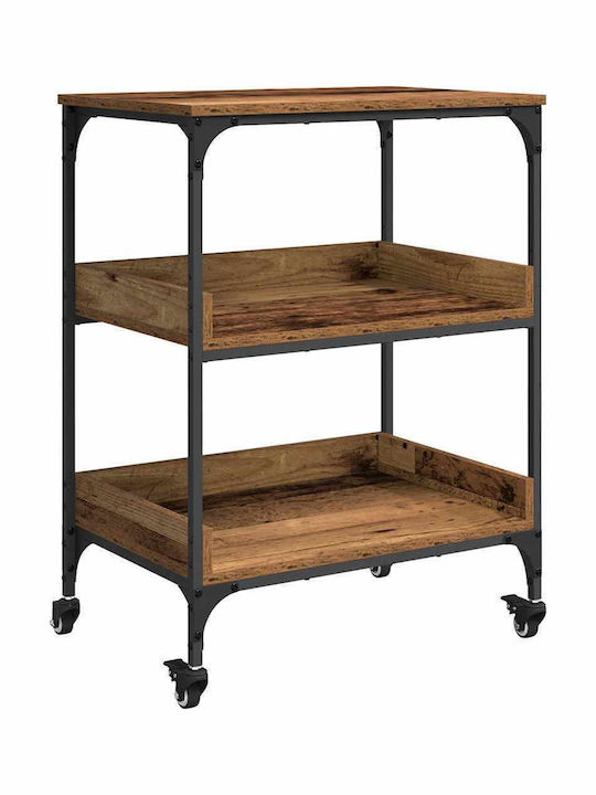 vidaXL Kitchen Trolley Wooden Brown 60x41x80.5cm
