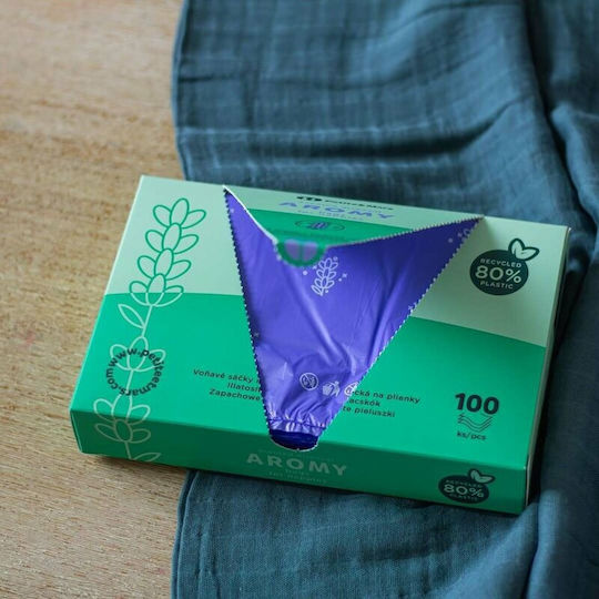 Petite & Mars Pungi De Schimb Pentru Coș Mov 100 Bucăți