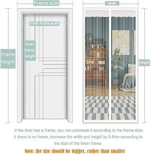 Hoomei Pet Friendly Σίτα Πόρτας με Σκρατς με Μαγνητικό Κούμπωμα Λευκή 240x140cm