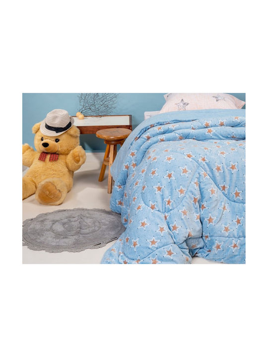 Melinen Kids Duvet Cover Single Mini Stars Light Blue 160x220cm