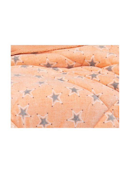 Melinen Kids Duvet Cover Single with Hollowfiber Filling Mini Stars Rose 160x220cm