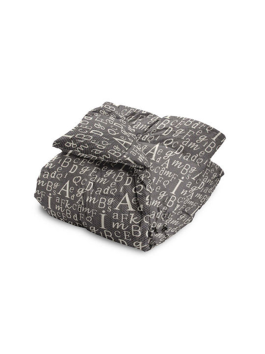 Borea Kids Duvet Single Letters Bordeaux 160x240cm