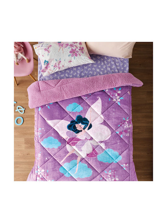 Kentia Kids Duvet Cover Double Sided Single with Hollowfiber Filling Sirin Lila 160x220cm