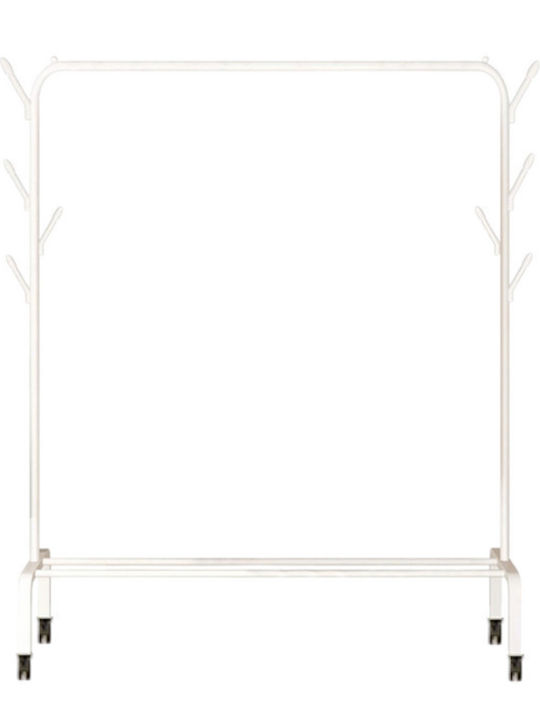 Rollbar Kleiderständer Schwarz 110x40x150cm