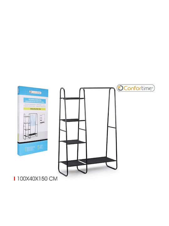 Bormann BPC2200 Floor Garment Rack made of Metal Black 100x39x150cm