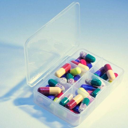 Square Box Organizing Medicines Vitamins Supplements Pufo Medicine 9 Cm