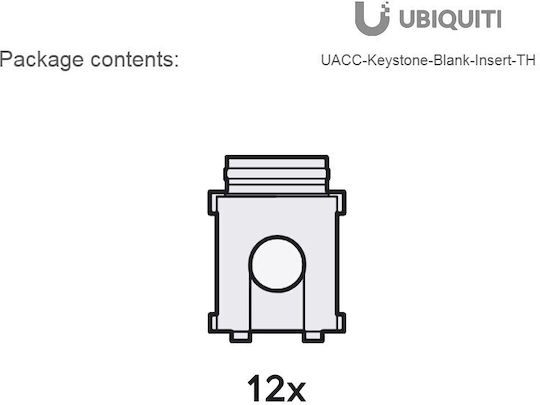 Ubiquiti Uacc-keystone-blank-insert-th Keystone Leeres Einsetzen Durchgang 12er Pack