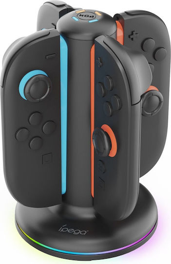 iPega Charger Dock Charging Station for 2 controllers Switch 2 Black