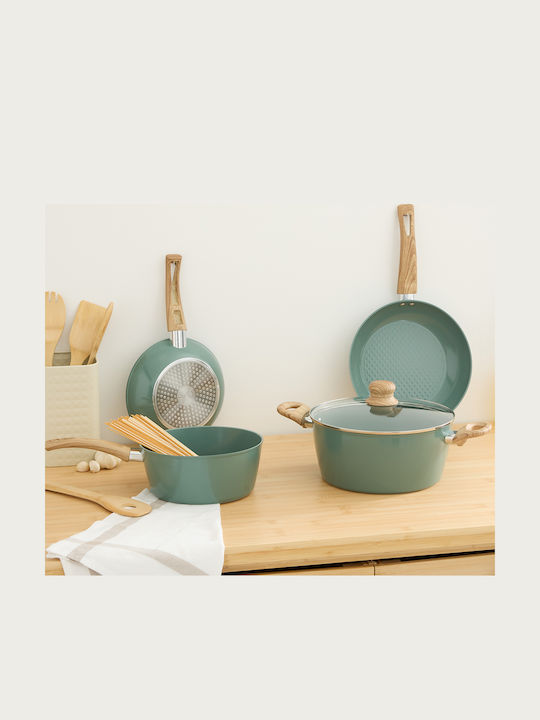 5Five Cookware Set of Aluminum with Coating 6pcs