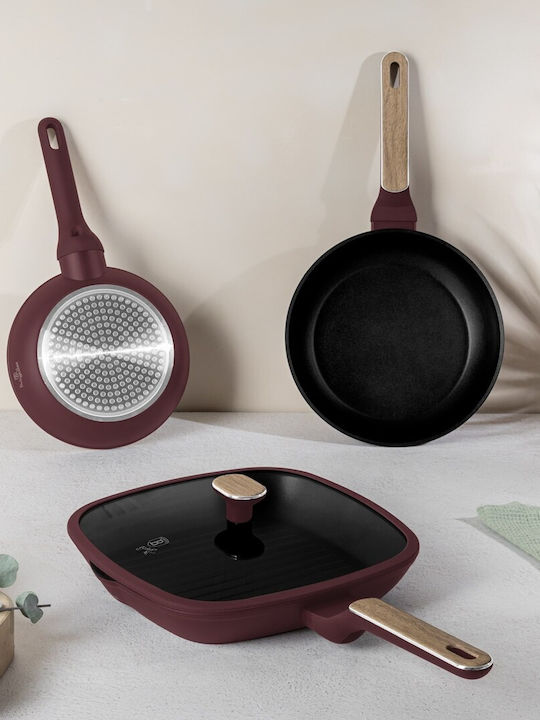 Berlinger Haus Leonardo Collection Set De Tigăi Din Aluminiu Cu Acoperire Interioară Antiaderent 3 Piese