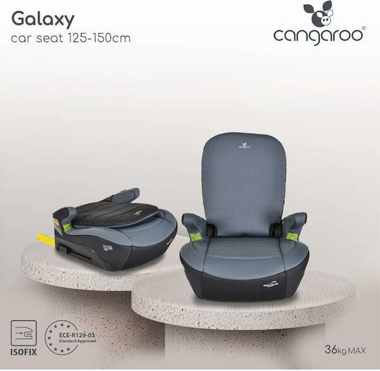 Cangaroo Galaxy Καθισματάκι Αυτοκινήτου High-back Booster i-Size με Isofix Juniper Green 22-36 kg