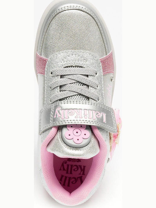 Mille Stelle Kids Sneakers with Scratch & Lights Silver