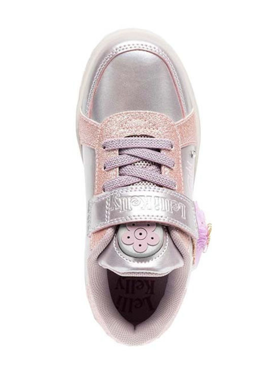 Mille Stelle Kids Sneakers with Scratch & Lights Silver