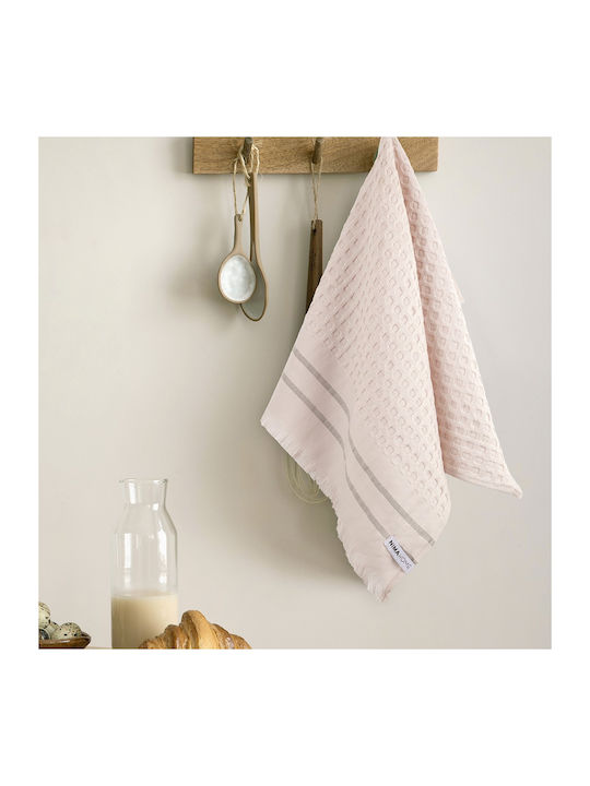Nima Honeycomb Prosop din 100% Bumbac în Culoarea Roz 40x60cm
