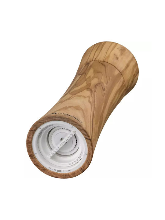 Zassenhaus Frankfurt Olive Wood Χειροκίνητος Μύλος Πιπεριού Ξύλινος σε Καφέ Χρώμα 18cm