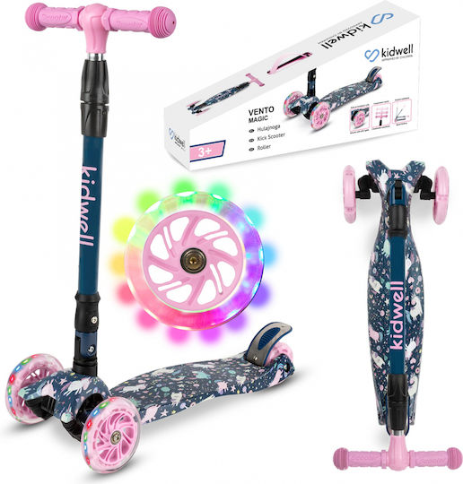 Kidwell Kinderroller Klappbar 3-Rad Für 3+ Jahre Rosa