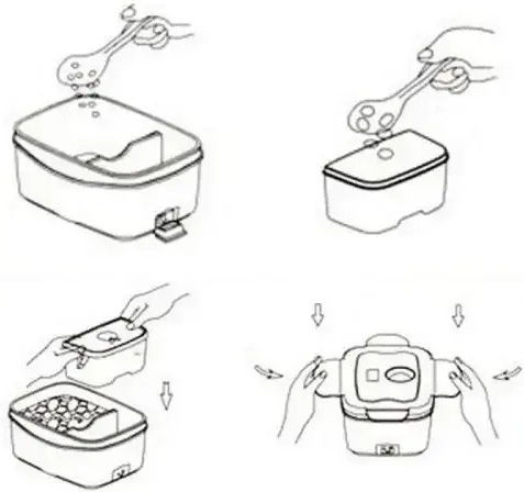 Arrango Elektrische Behälter Lunchbox Kunststoff Mehrfarbig 1Stück