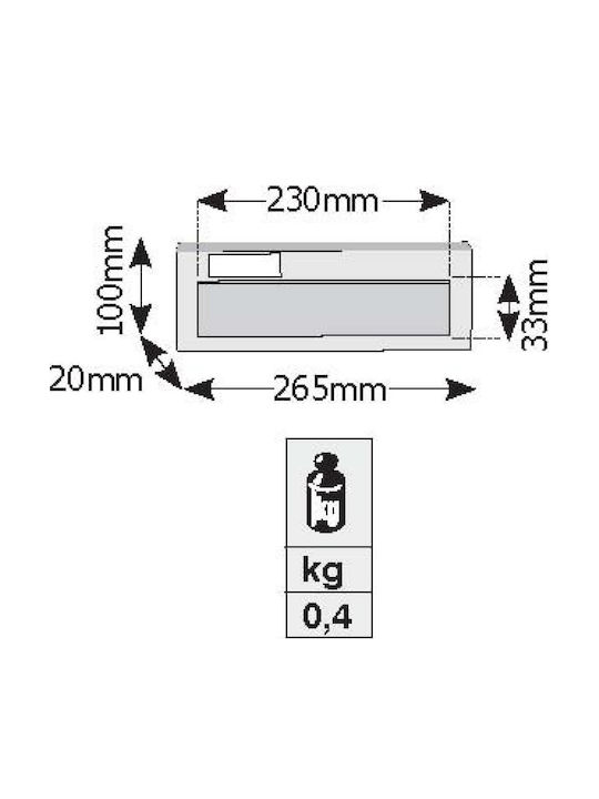 Viometal LTD Torino 205 Θυρίδα Γραμματοκιβωτίου Μεταλλική σε Καφέ Χρώμα 26.5x10cm