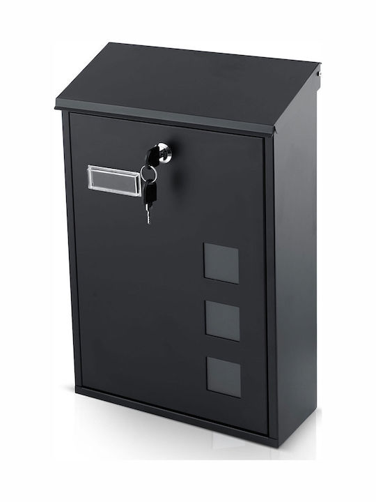 Humberg Outdoor Mailbox Inox in Black Color 39x25.5x12cm