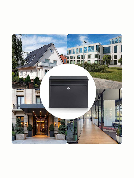 Humberg Cutie Poștală pentru Exterior Inox în Culoarea Negru 37.5x30.5x12cm