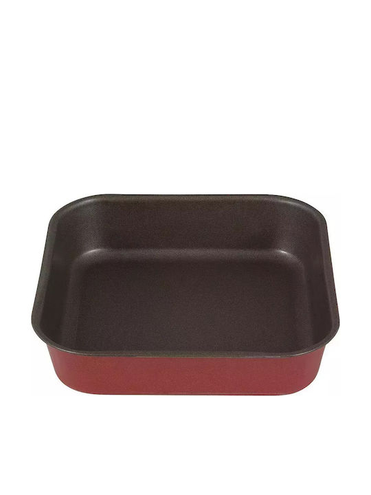 Pal Colors Aluminum Rectangular Baking Pan with Non-stick Coating Hibiscus 25x25cm