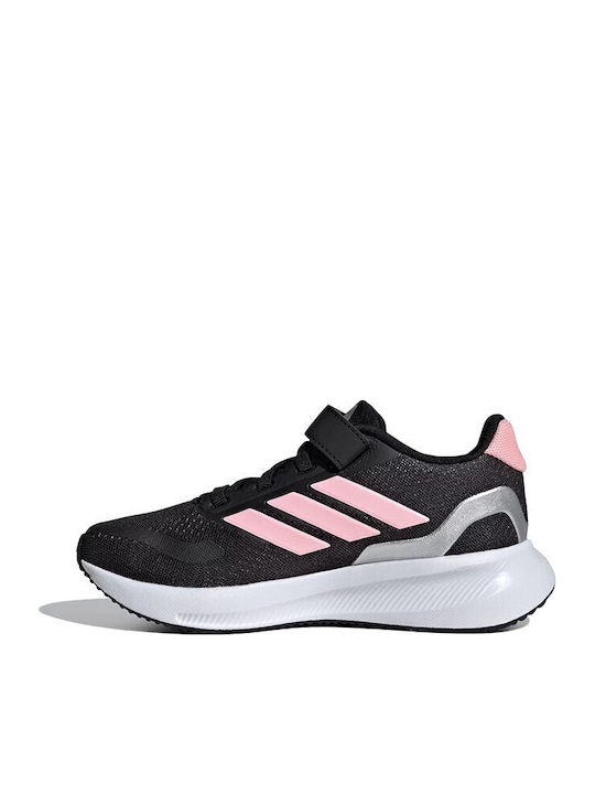 Runfalcon 5 Runfalcon 5 Kids Sports Shoes Running with Hoop & Loop Closure Core Black / Pink Spark / Silver Metallic