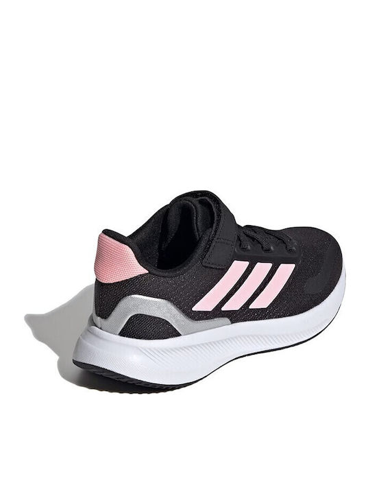 Runfalcon 5 Runfalcon 5 Kids Sports Shoes Running with Hoop & Loop Closure Core Black / Pink Spark / Silver Metallic