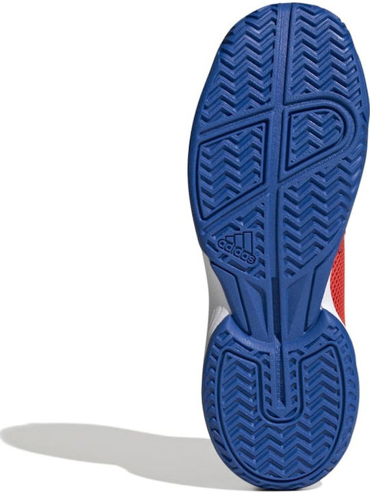 Courtflash Kids Sports Shoes Tennis with Laces Bright Red / Cloud White / Bright Royal