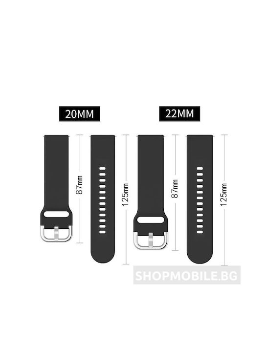 Кайшка 22mm Planet Tech Samsung Xiaomi Huawei Amazfit Garmin Смартчасовници Метална Закопчалка Бял