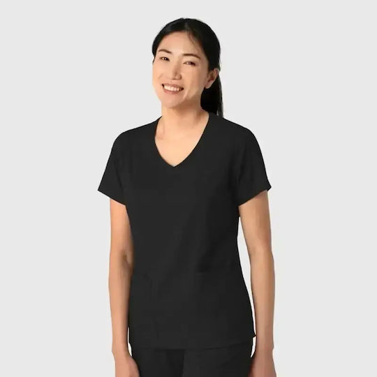 WonderWink Women's Black Medical Blouse