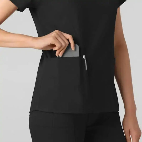 WonderWink Women's Black Medical Blouse