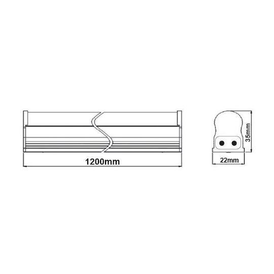 Led Smd Unterbauleuchte T5 17w 6000k 120cm