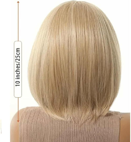 Women's Wig Full Lace 13x4 Invisible Fit Blonde High Quality Synthetic 12 Inches