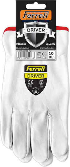 Ferreli Gloves for Work Driver Leather 1pcs