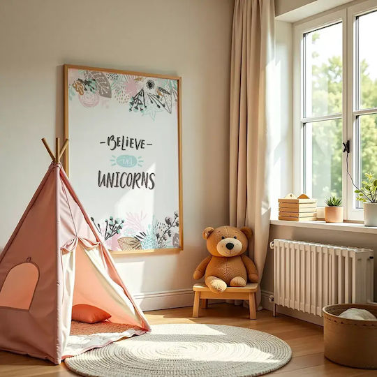 Kids Framed Wall Painting Unicorns 21x30cm