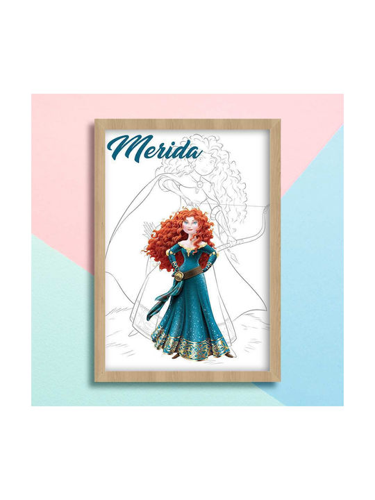 Παιδικό Κάδρο Princess Merida 30x40εκ.