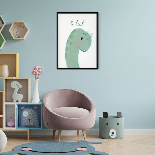 Kinder Wandkunst Mit Dinosaurier Be Kind 21x30cm